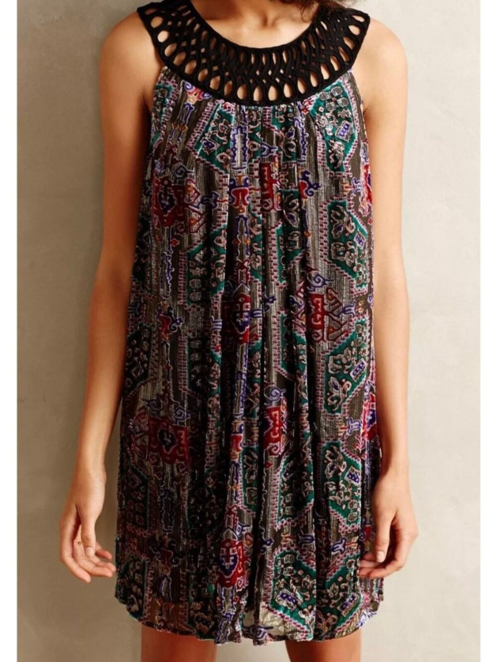 NWT Anthropologie Petite Moulinette Soeurs Linnea Velvet Swing Dress XSP